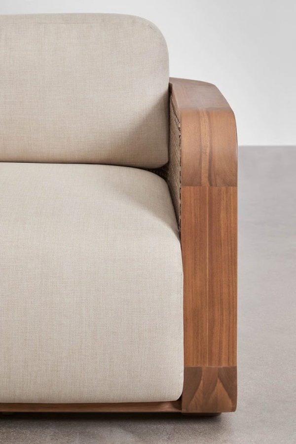 Fotel ogrodowy z podłokietnikami z drewna akacjowego – zestaw Noira