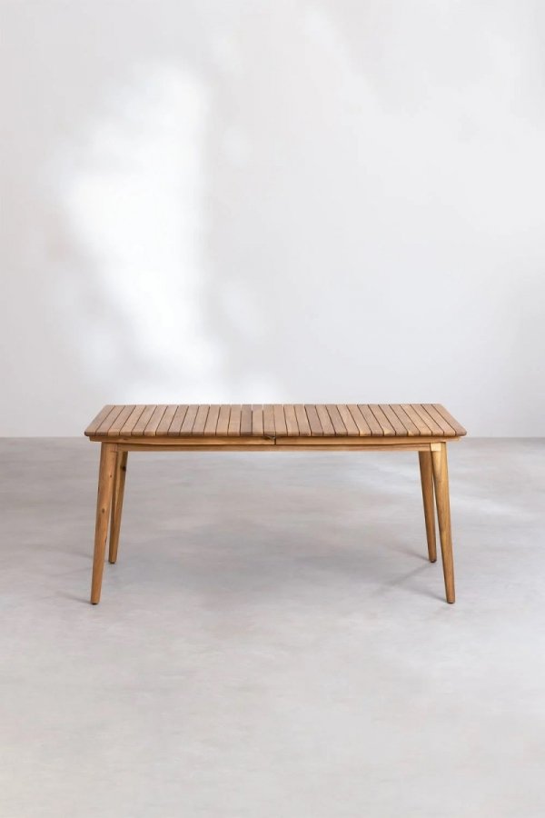 zestaw ogrodowy Terry stół rozkładany  (160-210x90 cm) + 6 krzeseł z drewna akacjowego