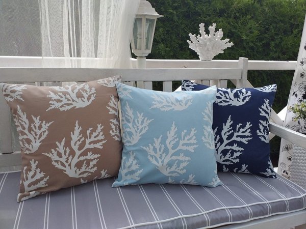 Poduszka dekoracyjna koralowiec na łożko, kanapę lub sofę tarasową-możliwe modyfikacje
