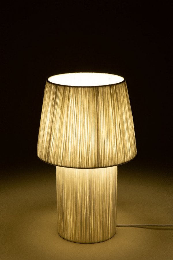 Lampa z papieru Nironalde na stolik nocny biała Sklum