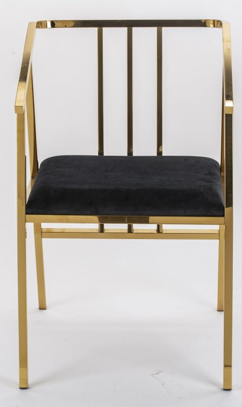Proste złote eleganckie glamour krzesło metalowe