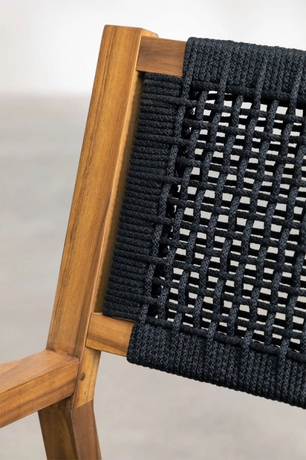 zestaw ogrodowy Terry stół rozkładany  (160-210x90 cm) + 6 krzeseł z drewna akacjowego