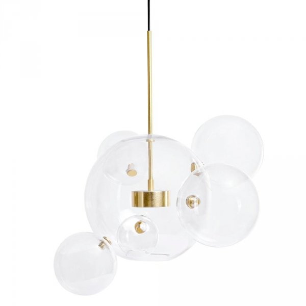 Sufitowa lampa Noah 6 złota - 60 LED, alumiumium, szkło