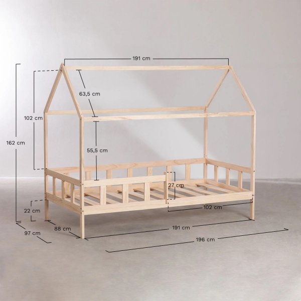 Łóżko dziecięce drewniane Teddy Kids Stelarz Pod Materac 90x190 cm