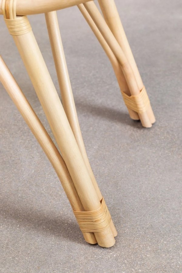 Stołek z rattanu Brico niski w kolorze naturalnym sklum