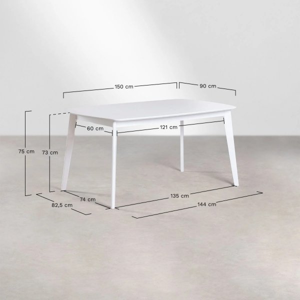 Stół do jadalni Elza 150x90 cm w kolorze ciemnego brązu