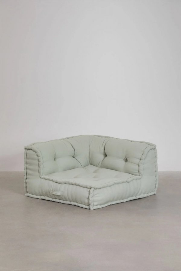 Bawełniana sofa modułowa 3 częściowa do salonu boho Daisy kolory mus celadonowy