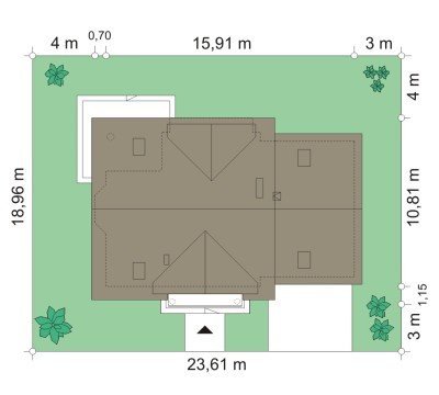 Projekt domu Julka III - LUSTRO pow.netto 149,02 m2