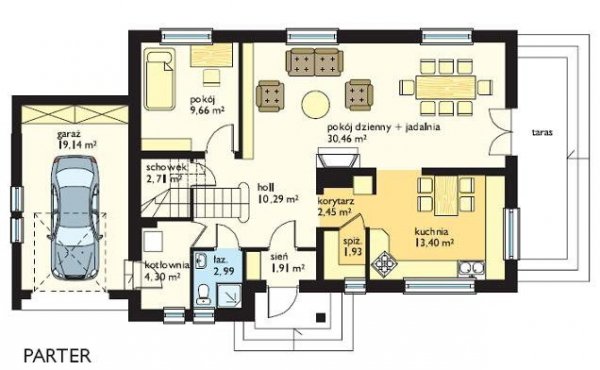 Projekt domu Pogodny III pow.netto 184,95 m2