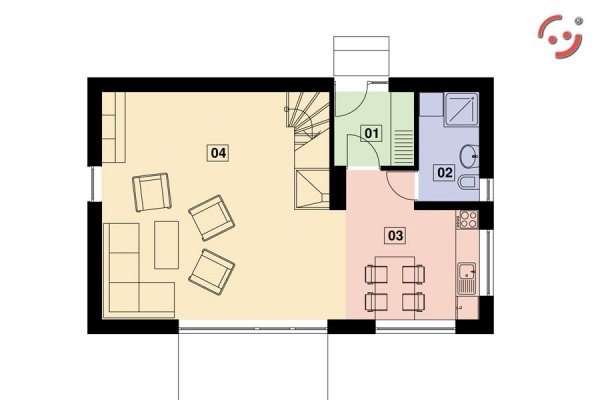 Projekt domu nowoczesnego OO5515 pow. 90,02 m2