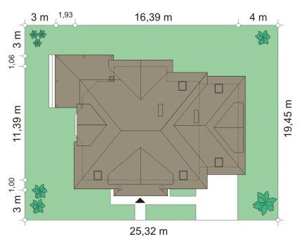 Projekt domu Rubin II pow.netto 197,36 m2