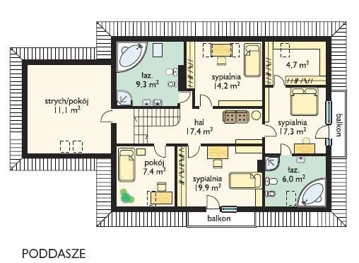 Projekt domu Benedykt pow.netto 273,74 m2