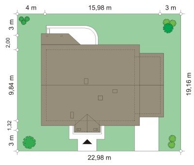Projekt domu Niezapominajka z garażem pow.netto 103.57 m2
