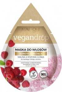 Marion Vegan Drop Maska do włosów kondycjonująca Malina& Różowa Glinka  20ml