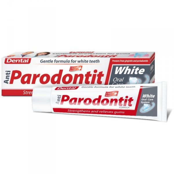 DENTAL Antiparodontit Pasta do zębów Biała wybielająca, 100 ml