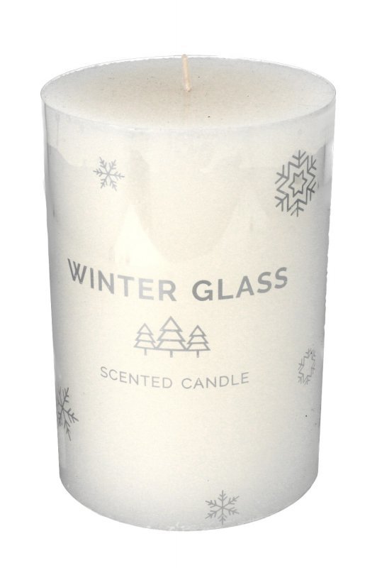 ARTMAN Boże Narodzenie Świeca zapachowa Winter Glass biała - walec średni 1szt