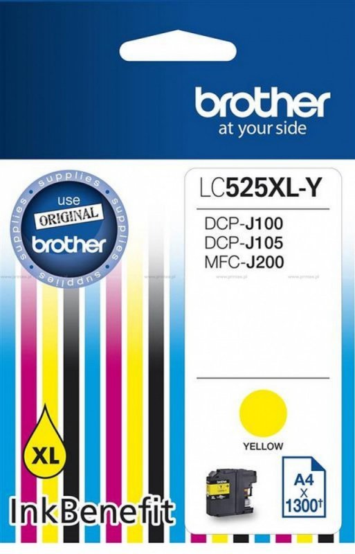 Brother Tusz LC525XLY YELL 1300 do DCP-J100 DCP-J105