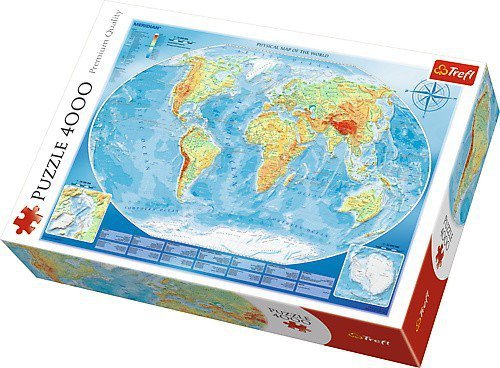 Trefl Puzzle 4000 elementów - Wielka mapa fizyczna świata