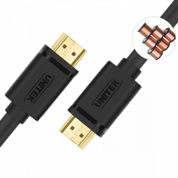 Unitek Kabel HDMI M/M 1,5m v2.0, pozłacany, Basic; Y-C137M