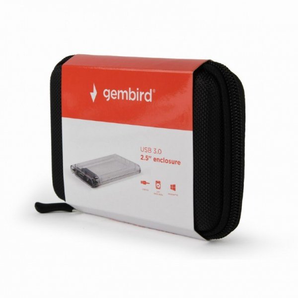 Gembird Obudowa zewnętrzna 2.5 USB 3.0 przezroczysta