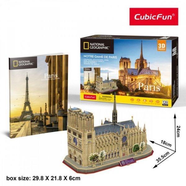 Cubic Fun Puzzle 3D Notre Dame National Geographic