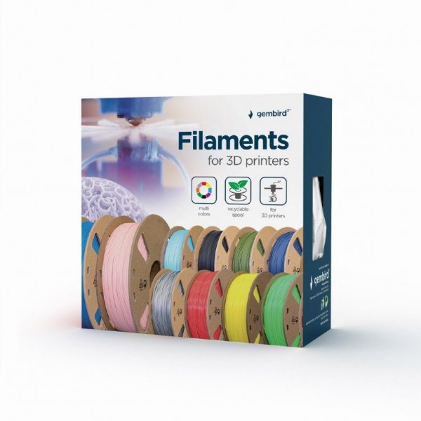 Gembird Filament drukarki 3D PLA/1.75mm/żółty fluorescencyjny