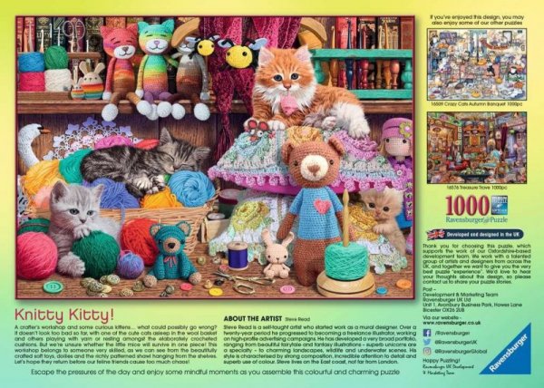 Ravensburger Polska Puzzle 2D 1000 elementów Zaplątane kociaki