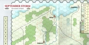 September Storm: The Invasion of Poland canvas map 17 x 22