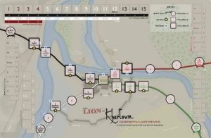 The Lion of Khartoum: Gordon's Last Stand canvas map 11 x 17