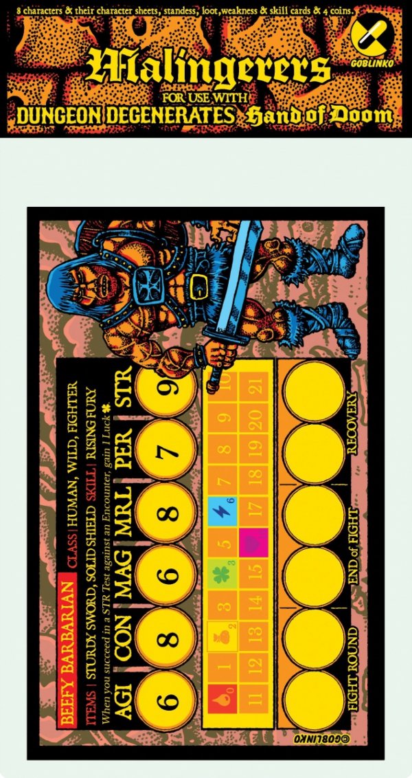 Dungeon Degenerates: Malingerers character pack