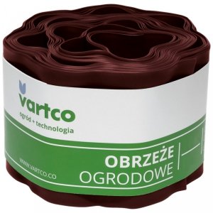 Obrzeże ogrodowe faliste 15cm x9m Vartco brązowe