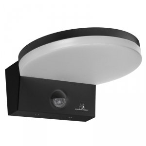 Lampa LED z czujnikiem ruchu Maclean, czujnik ruchu PIR, kolor czarny, 15W, IP65, 1560lm, barwa neutralna biała (4000K) MCE344 B