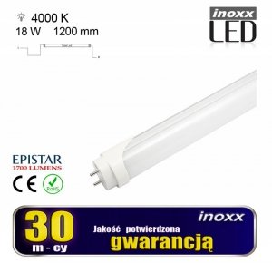 Świetlówka led 120cm 18w t8 4000k g13 neutralna