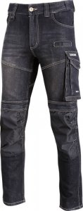 Spodnie jeansowe czarne stretch ze wzmocn., 2xl, ce, lahti