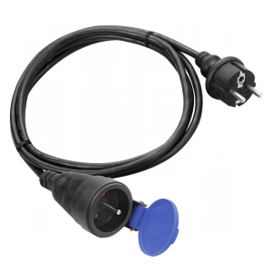 Przedłużacz warsztatowy bryzgoszczelny IP44, 1x2P+Z 30m, kabel gumowy olejoodporny H07RN-F 3x1,5mm?, 230VAC/16A
