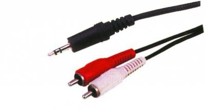 Kabel JACK 3,5-2 x RCA 15m