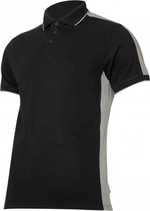 Koszulka polo  190g/m2, czarno-szara, "2xl", ce, lahti