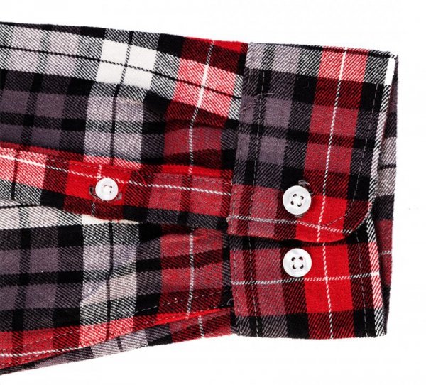 Koszula flanelowa krata czerwono-czarno-biała, rozmiar XL