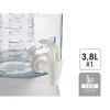 Przezroczysty szklany słoik Biały Ze wsparciem (22,8 x 37,5 x 20 cm) (3800 ml)