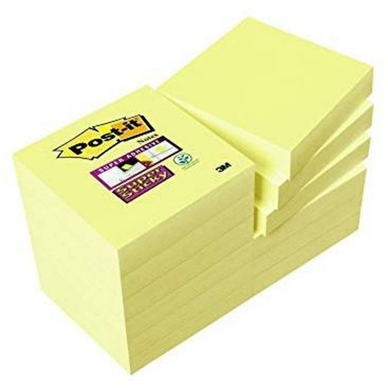 Karteczki przyklejane Post-it Super Sticky 47,6 x 47,6 mm Żółty 12 Sztuk