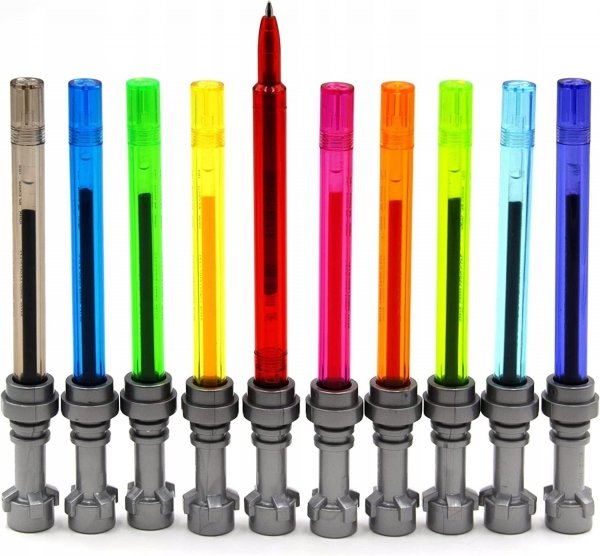 LEGO Star Wars Miecz Świetlny Długopis Żel. 10 szt