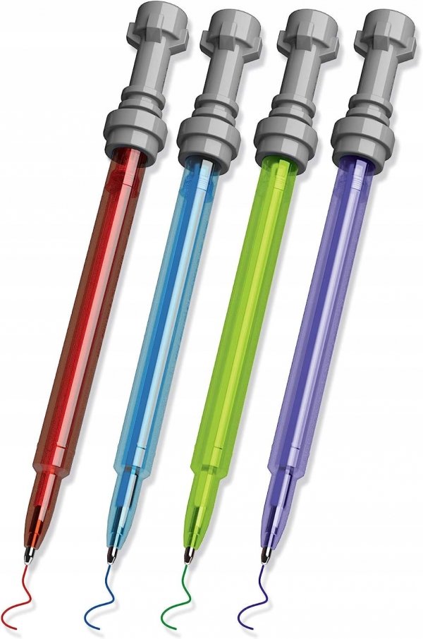 LEGO Star Wars 4x Długopisy Żelowe Miecz Świetlny