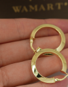 Kolczyki koła 3D 3cm złoto 585