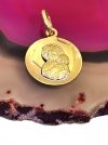 Medalik koło 3D dwustronny złoto 585 