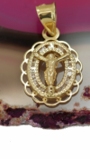 Medalik koronka z Jezusem złoto 585