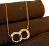  Naszyjnik obrączki więź diament 43/0.13ct złoto 585