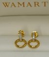 Kolczyki obrączki diament 12/0,08cT złoto 585