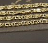 Łańcuch bawole oko 55cm złoto 585 