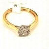 Pierścionek R.15 diament 0.15ct złoto 585 