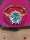Pierścionek R.21 Markiza Topaz złoto 585